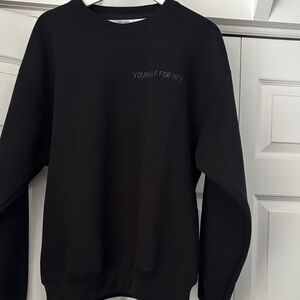 YoungLA Woman’s Black Crewneck Sweatshirt